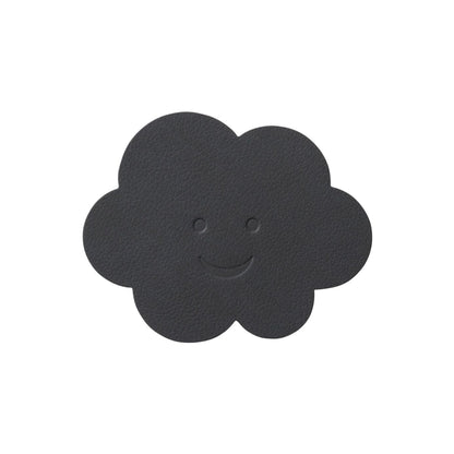 LIND DNA kids recycled leather shape swatch sample for coasters in cloud shape
