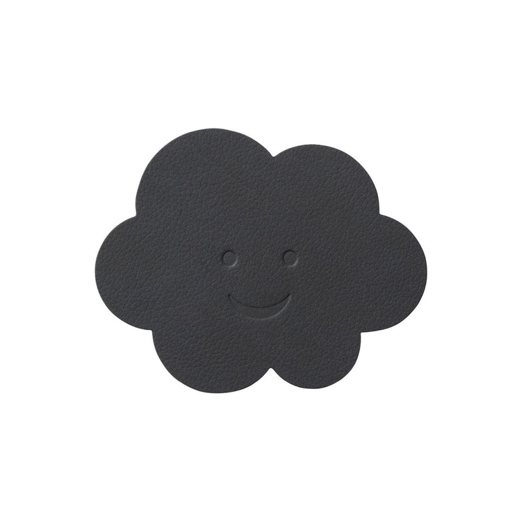 LIND DNA kids recycled leather shape swatch sample for coasters in cloud shape
