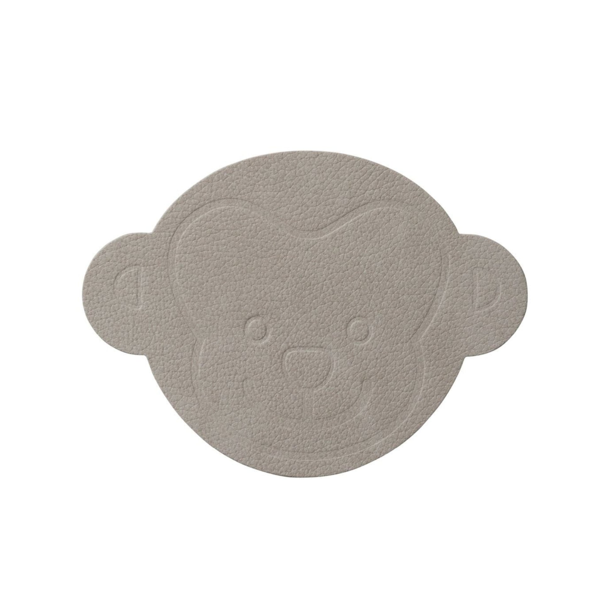 LIND DNA kids recycled leather shape swatch sample for coasters in monkey shape