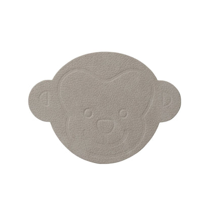LIND DNA kids recycled leather shape swatch sample for coasters in monkey shape