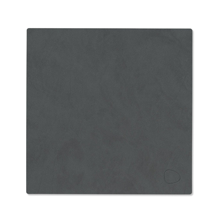 LIND DNA recycled leather colour swatch sample in Anthracite for sustainable designer homewares.