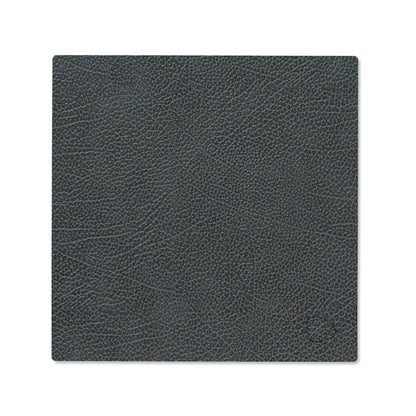 LIND DNA recycled leather colour swatch sample in Black anthracite for sustainable designer homewares.