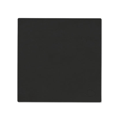 LIND DNA recycled leather colour swatch sample in Black ink for sustainable designer homewares.