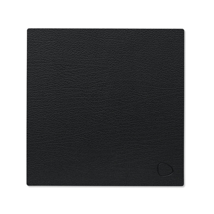 LIND DNA recycled leather colour swatch sample in Black for sustainable designer homewares.