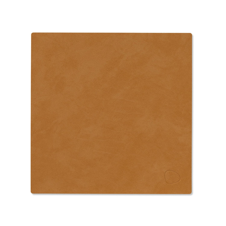 LIND DNA recycled leather colour swatch sample in Burned curry for sustainable designer homewares.