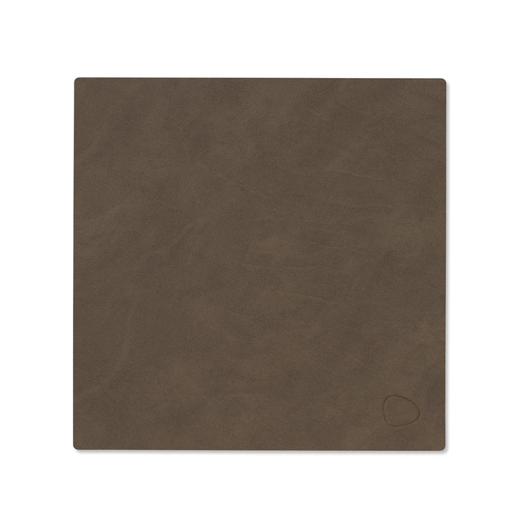 LIND DNA recycled leather colour swatch sample in Clay brown for sustainable designer homewares.