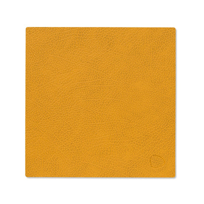 LIND DNA recycled leather colour swatch sample in Curry for sustainable designer homewares.