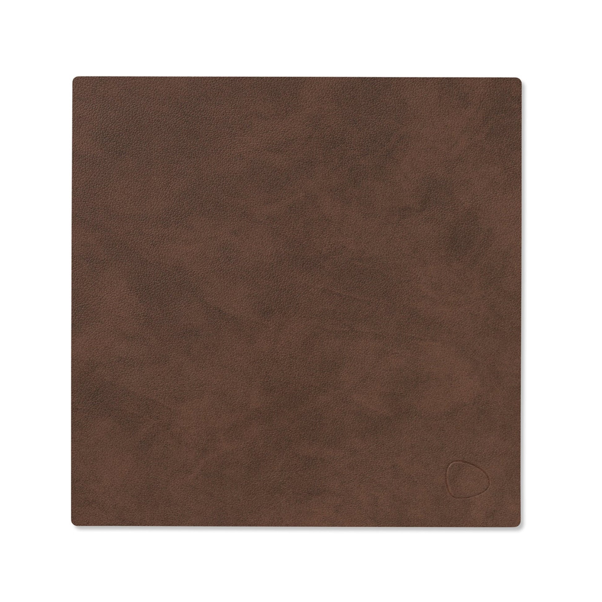 LIND DNA recycled leather colour swatch sample in Dark brown for sustainable designer homewares.