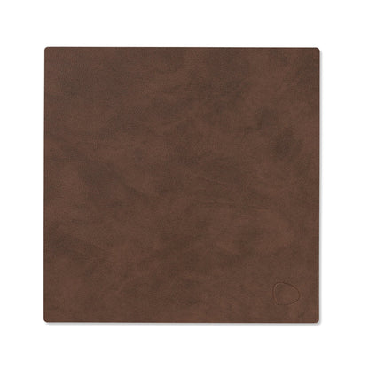 LIND DNA recycled leather colour swatch sample in Dark brown for sustainable designer homewares.