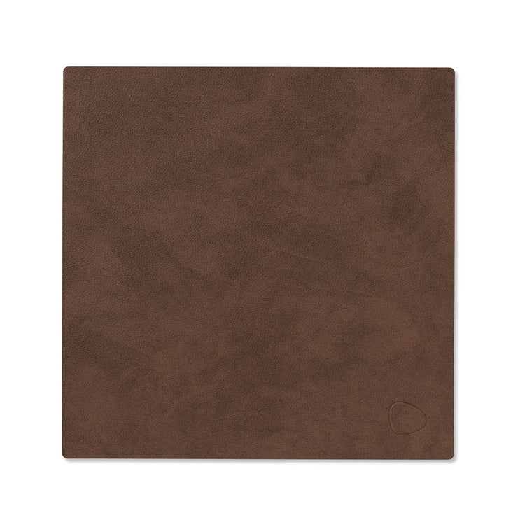 LIND DNA recycled leather colour swatch sample in Dark brown for sustainable designer homewares.