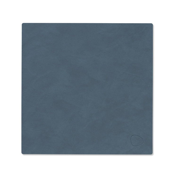 LIND DNA recycled leather colour swatch sample in Dark blue for sustainable designer homewares.