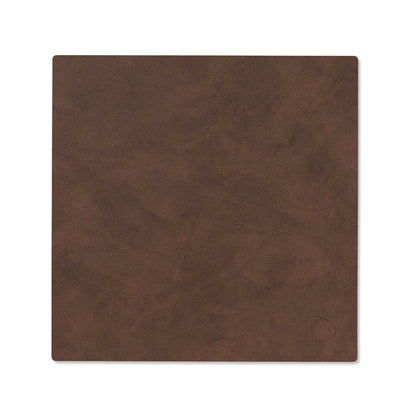 LIND DNA recycled leather colour swatch sample in Dark brown for sustainable designer homewares.