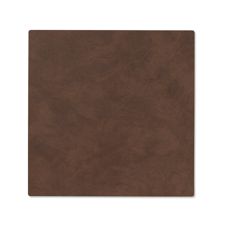 LIND DNA recycled leather colour swatch sample in Dark brown for sustainable designer homewares.