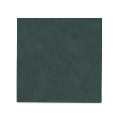 LIND DNA recycled leather colour swatch sample in Dark green for sustainable designer homewares.