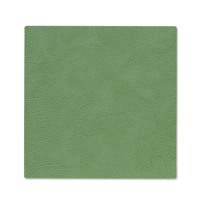 LIND DNA recycled leather colour swatch sample in Forest green for sustainable designer homewares.