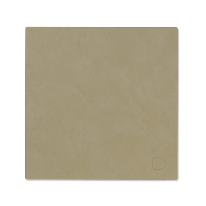 LIND DNA recycled leather colour swatch sample in Khaki for sustainable designer homewares.