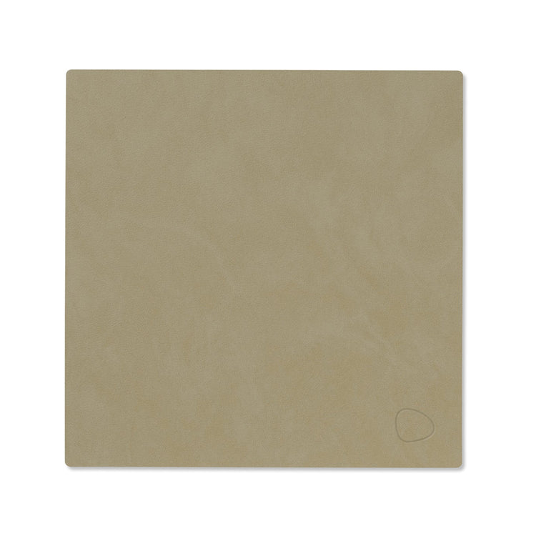 LIND DNA recycled leather colour swatch sample in Khaki for sustainable designer homewares.