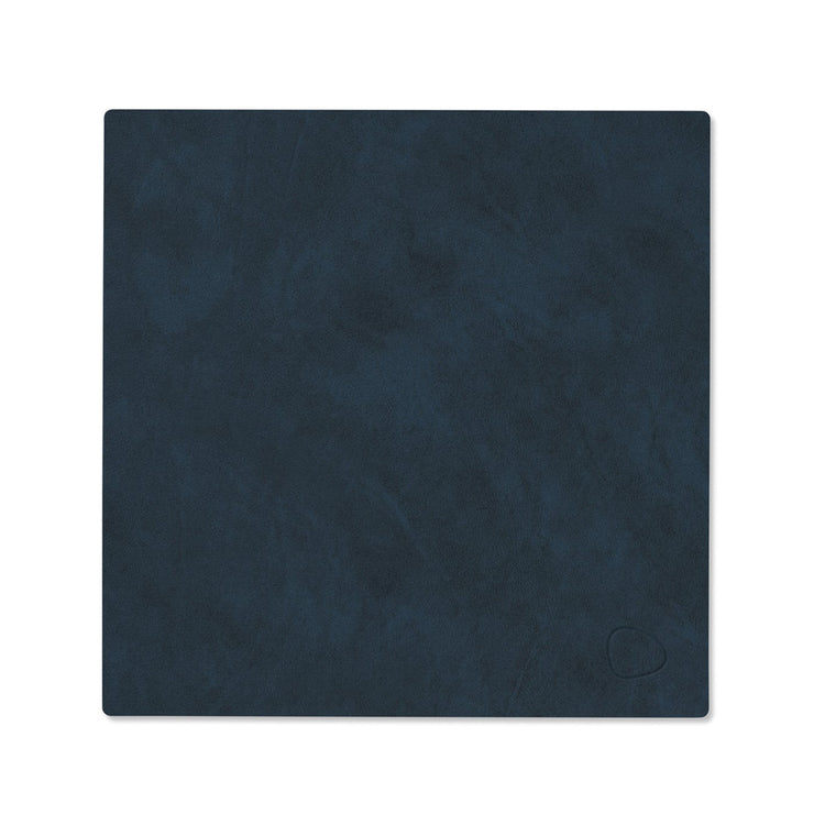 LIND DNA recycled leather colour swatch sample in Midnight blue for sustainable designer homewares.
