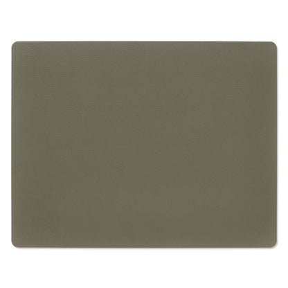 LIND DNA recycled leather colour swatch sample in Moss for sustainable designer homewares.