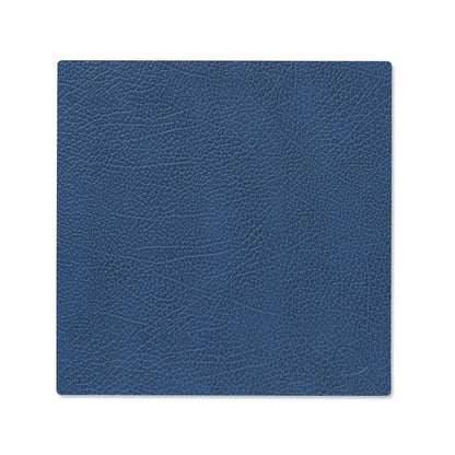 LIND DNA recycled leather colour swatch sample in Navy blue for sustainable designer homewares.