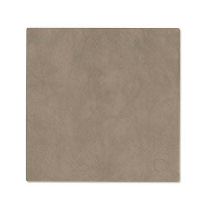 LIND DNA recycled leather colour swatch sample in Nomad grey for sustainable designer homewares.