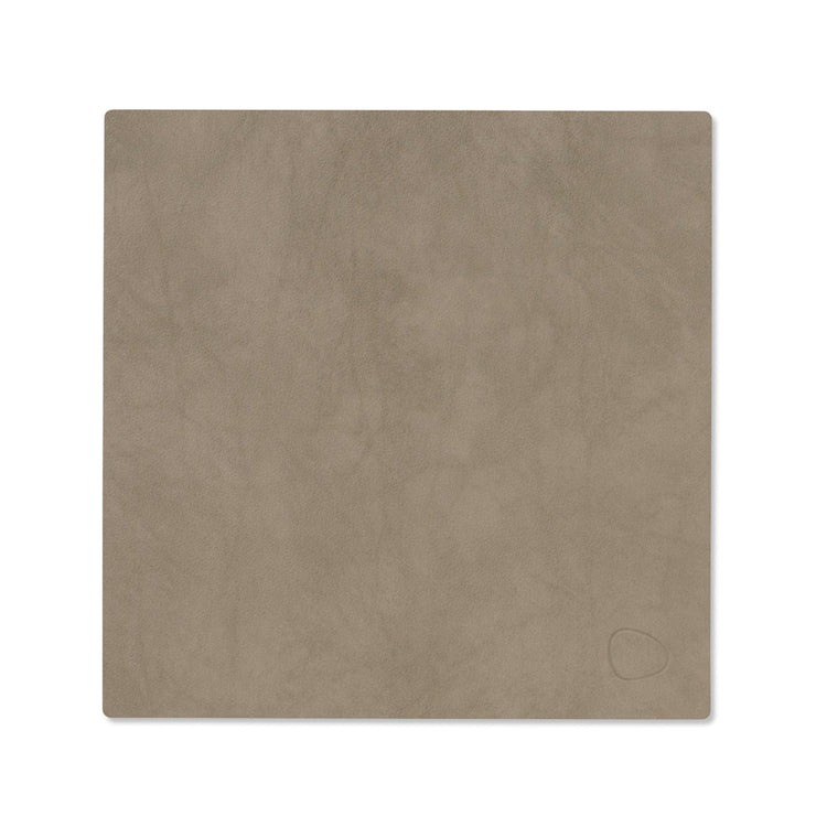 LIND DNA recycled leather colour swatch sample in Nomad grey for sustainable designer homewares.