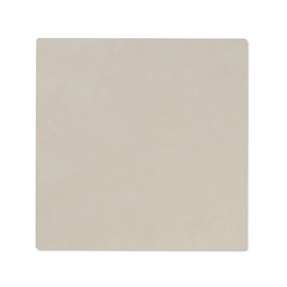 LIND DNA recycled leather colour swatch sample in Oyster white for sustainable designer homewares.