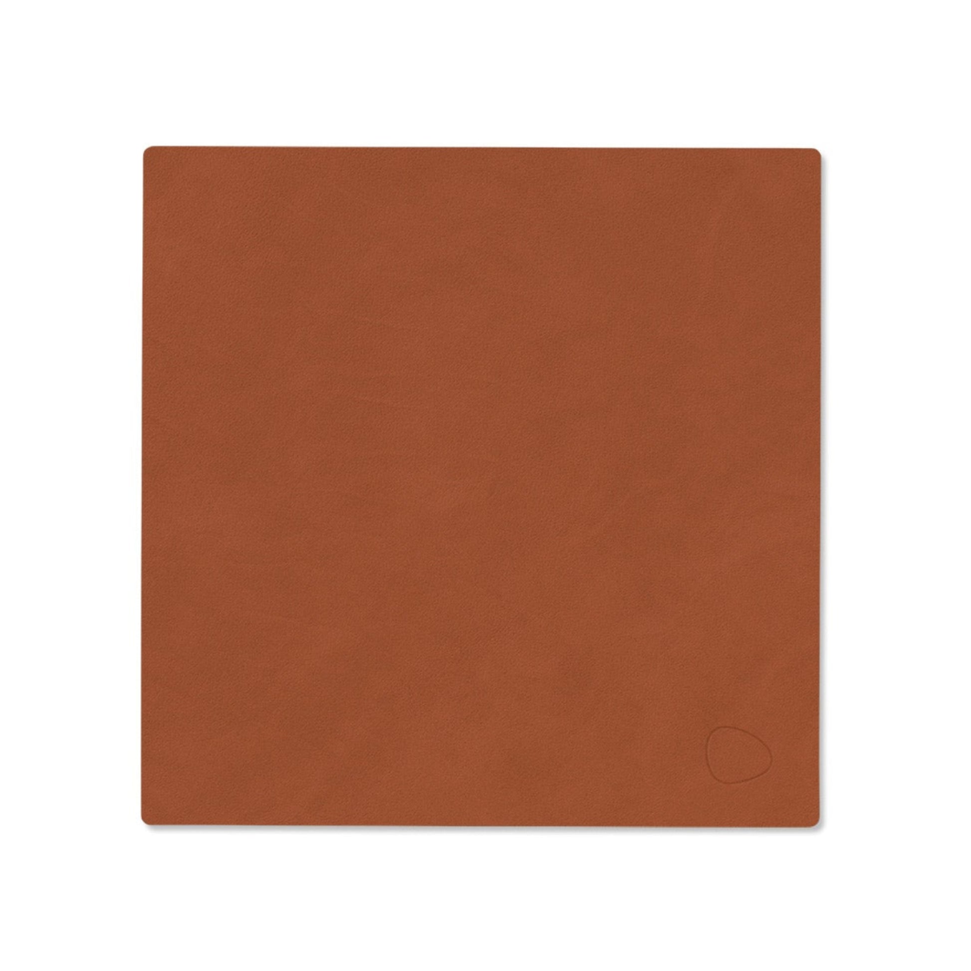 LIND DNA recycled leather colour swatch sample in Rust for sustainable designer homewares.