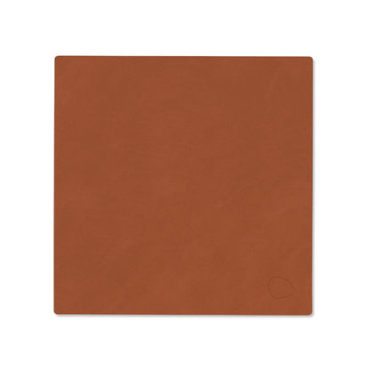 LIND DNA recycled leather colour swatch sample in Rust for sustainable designer homewares.