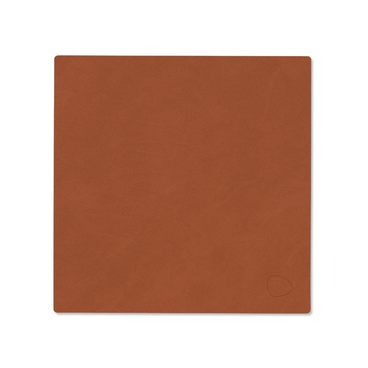 LIND DNA recycled leather colour swatch sample in Rust for sustainable designer homewares.