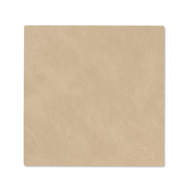 LIND DNA recycled leather colour swatch sample in sand for sustainable designer homewares.