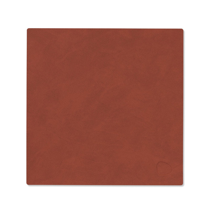 LIND DNA recycled leather colour swatch sample in Sienna for sustainable designer homewares.