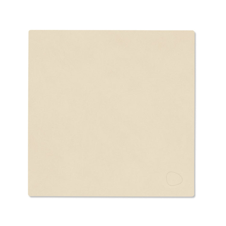 LIND DNA recycled leather colour swatch sample in Vanilla for sustainable designer homewares.