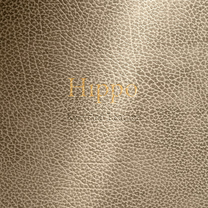 LIND DNA recycled leather texture swatch sample in Hippo finish for sustainable designer homewares.