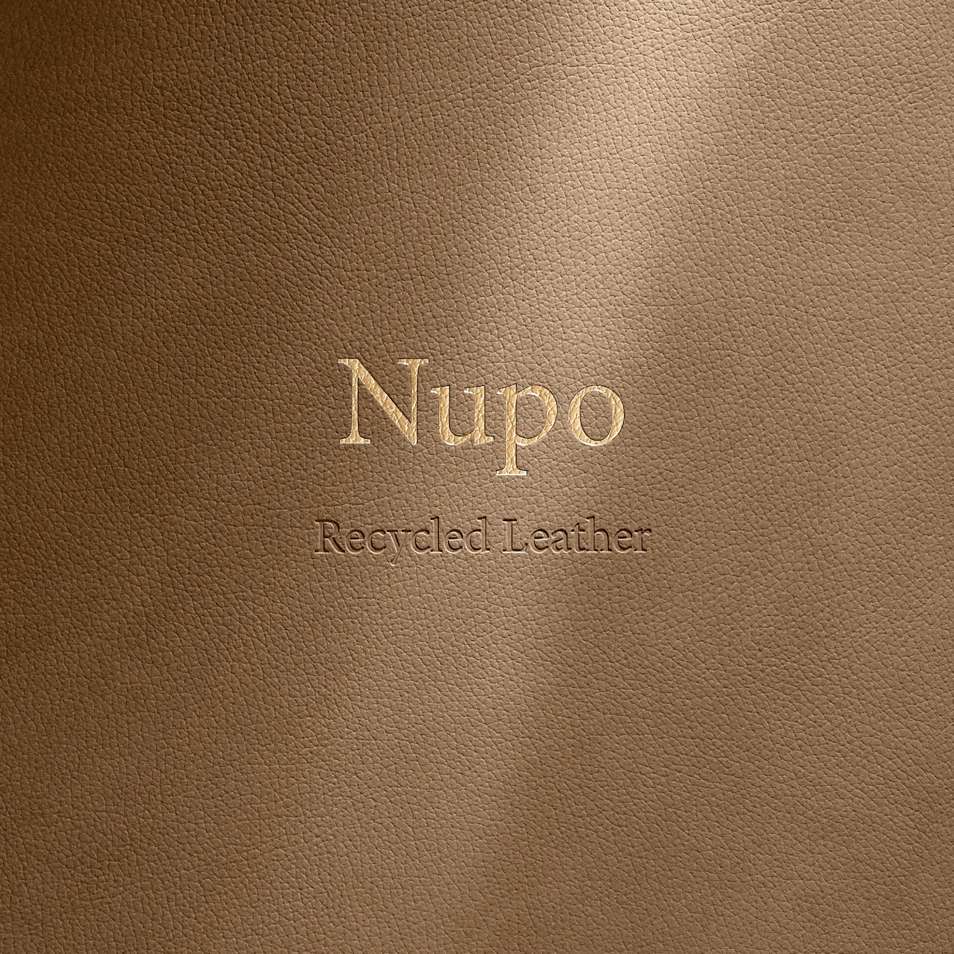 LIND DNA recycled leather texture swatch sample in Nupo finish for sustainable designer homewares.
