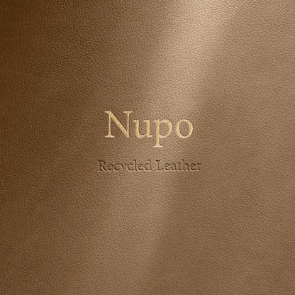 LIND DNA recycled leather texture swatch sample in Nupo finish for sustainable designer homewares.