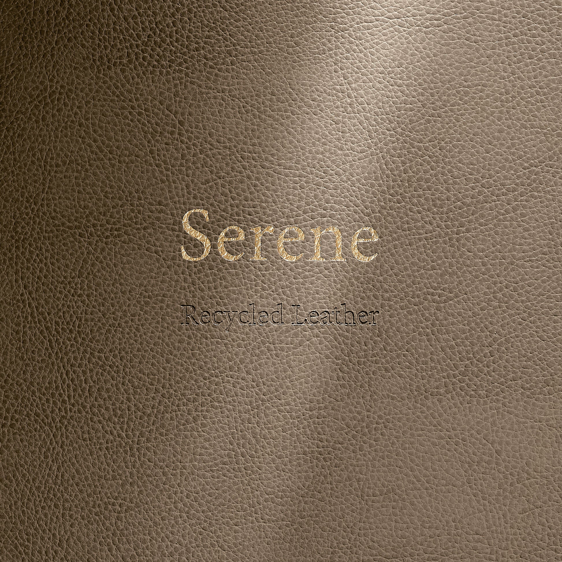 LIND DNA recycled leather texture swatch sample in Serene finish for sustainable designer homewares.