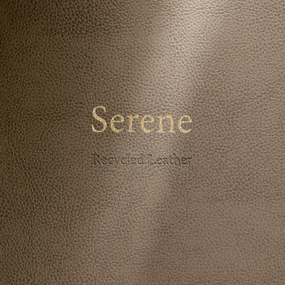 LIND DNA recycled leather texture swatch sample in Serene finish for sustainable designer homewares.