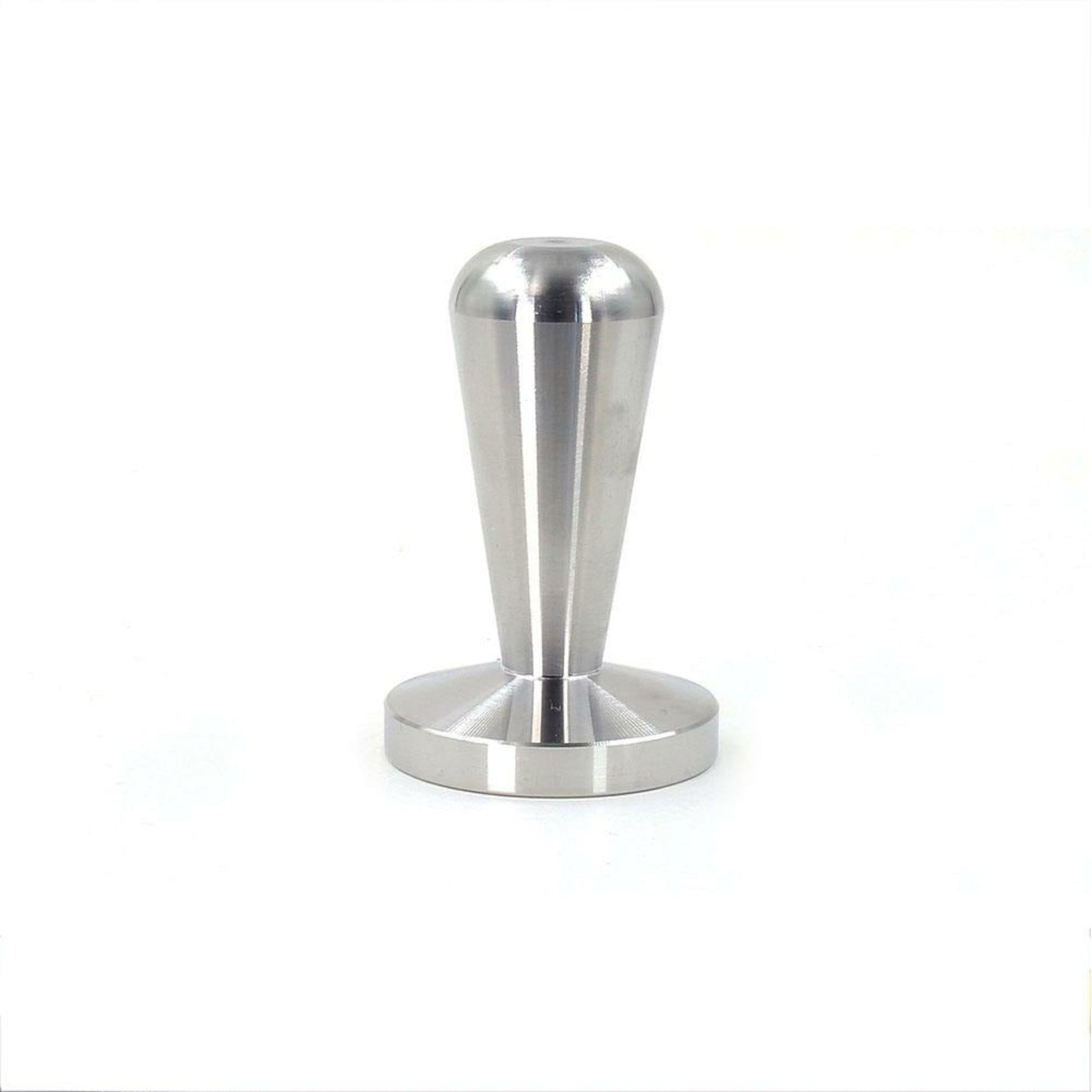 Pod Star solid stainless steel coffee tamper tool designed specifically for packing reusable Nespresso Vertuo capsules, shown upright on a white background.