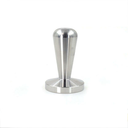Pod Star solid stainless steel coffee tamper tool designed specifically for packing reusable Nespresso Vertuo capsules, shown upright on a white background.