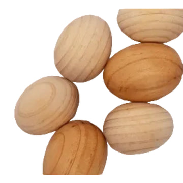 Hand-turned Recycled Timber Pine Eggs | Decorative | One of a Kind