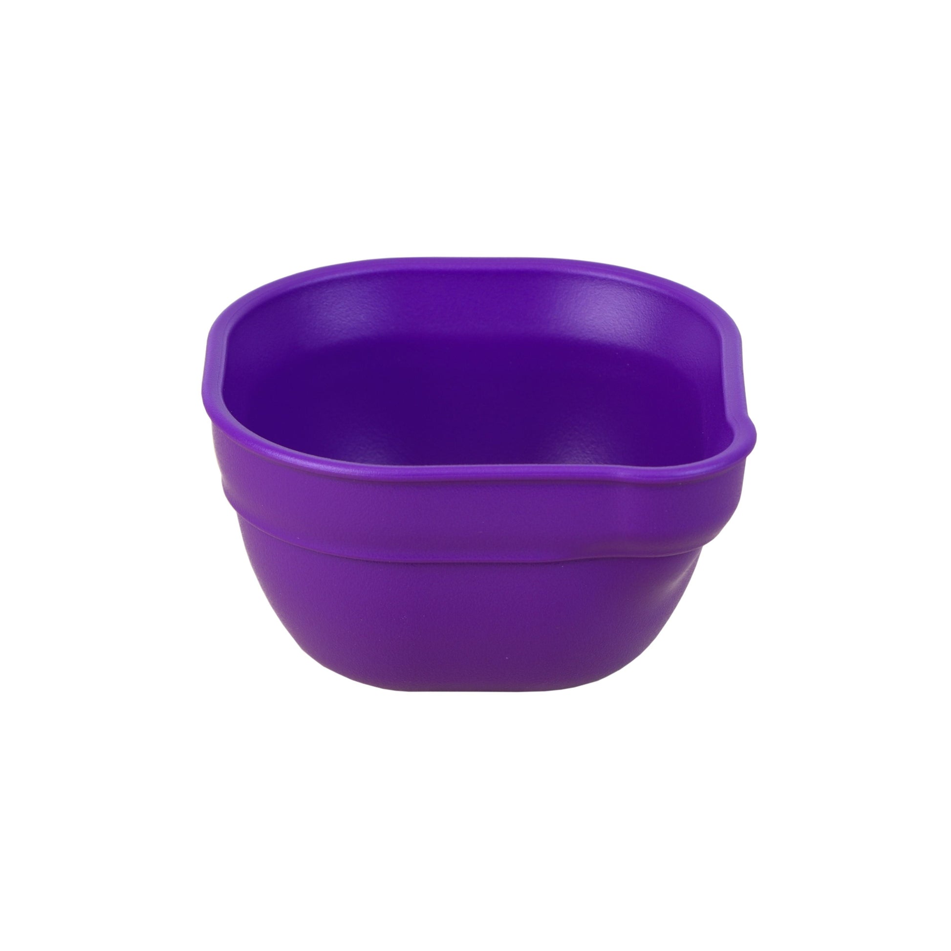 Single Re Play recycled plastic dip and pour bowl featuring an integrated pouring spout on a clean white background, available in Australia in Amethyst.