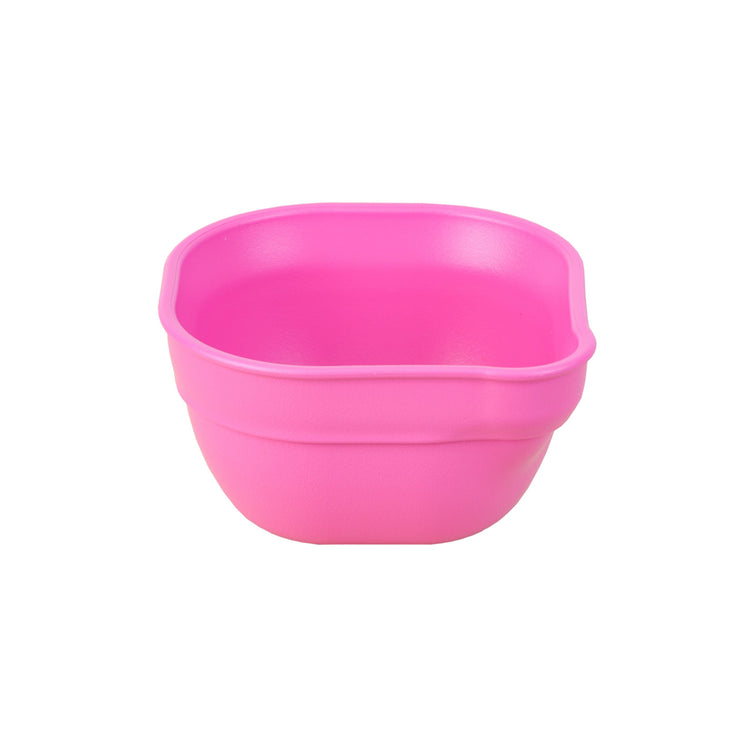 Single Re Play recycled plastic dip and pour bowl featuring an integrated pouring spout on a clean white background, available in Australia in bright pink.