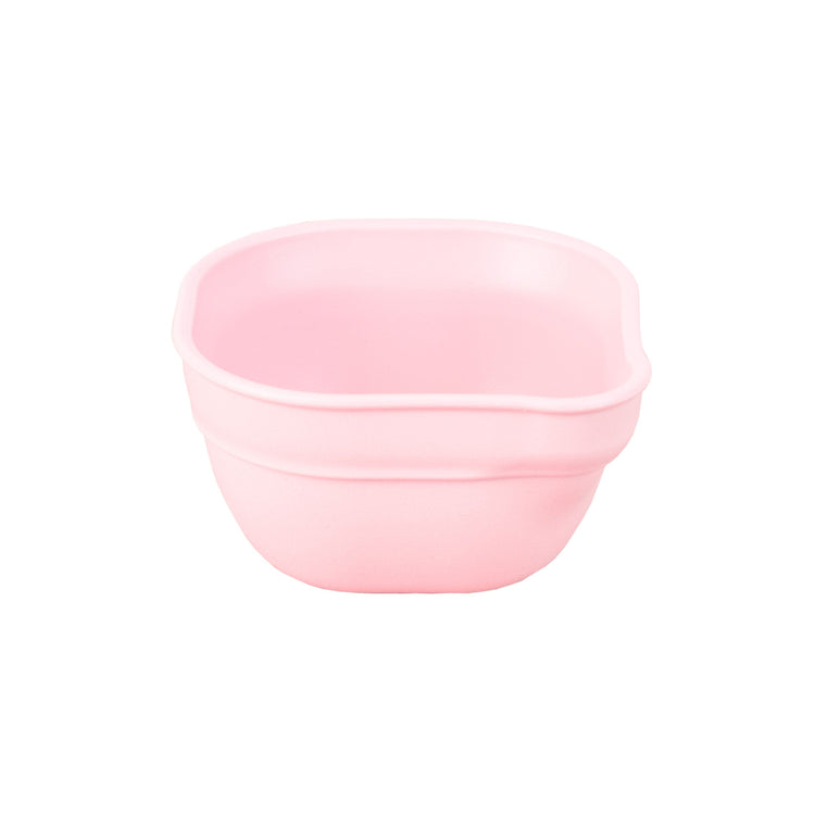 Single Re Play recycled plastic dip and pour bowl featuring an integrated pouring spout on a clean white background, available in Australia in ice pink.