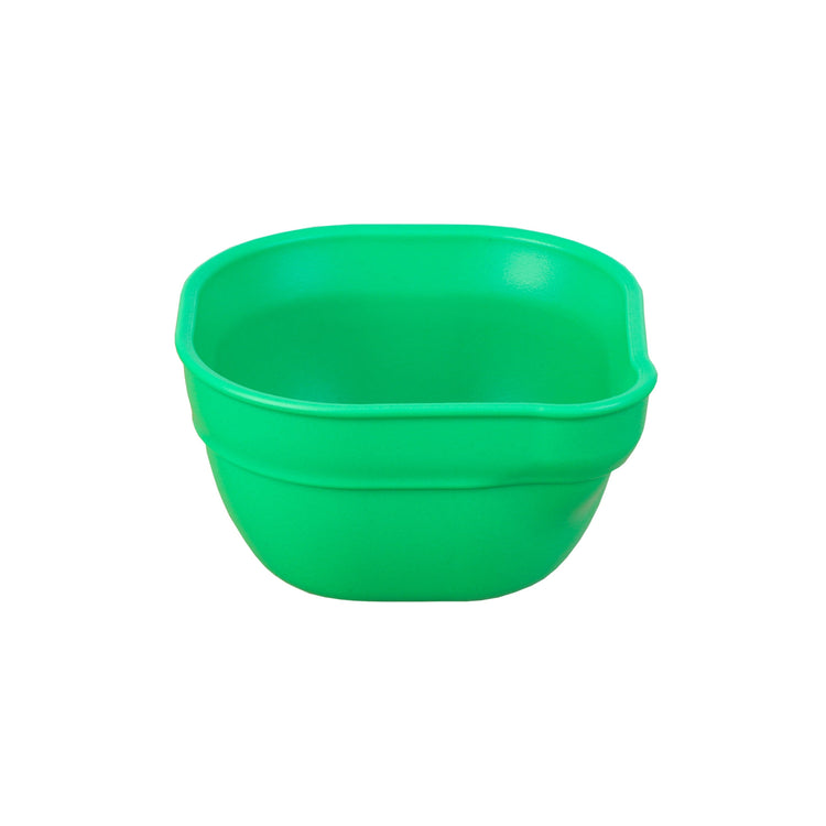 Single Re Play recycled plastic dip and pour bowl featuring an integrated pouring spout on a clean white background, available in Australia in Kelly Green.