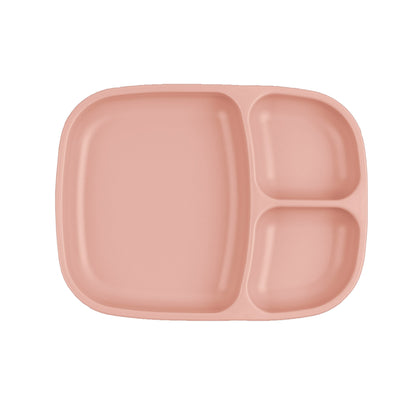 Single Re-Play recycled plastic divided tray with multiple food compartments and deep walls on a clean white background, available in Australia in Desert.