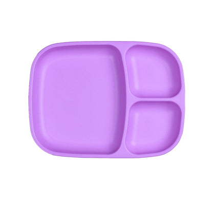 Single Re-Play recycled plastic divided tray with multiple food compartments and deep walls on a clean white background, available in Australia in Purple.
