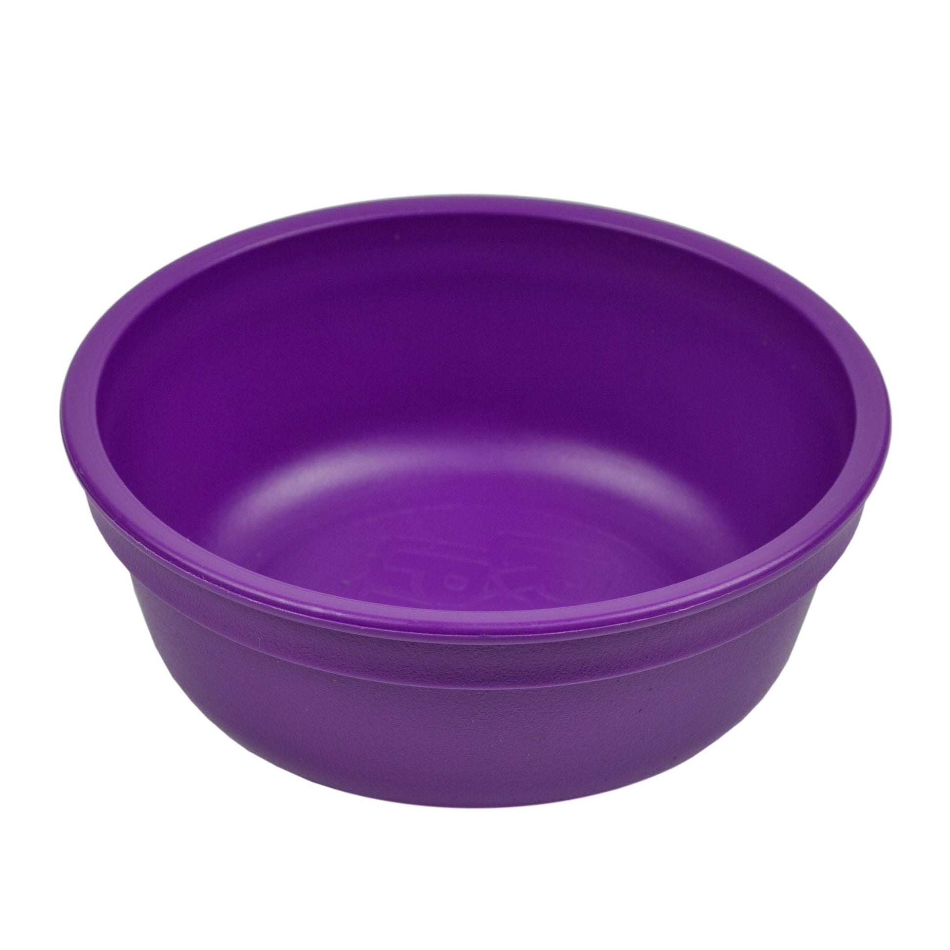 Single Re-Play recycled plastic deep kids feeding bowl with gently curved sides on a clean white background, available in Australia in  Amethyst.