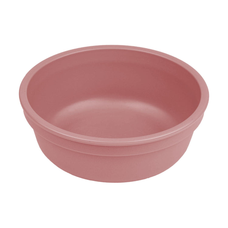Single Re-Play recycled plastic deep kids feeding bowl with gently curved sides on a clean white background, available in Australia in Desert.