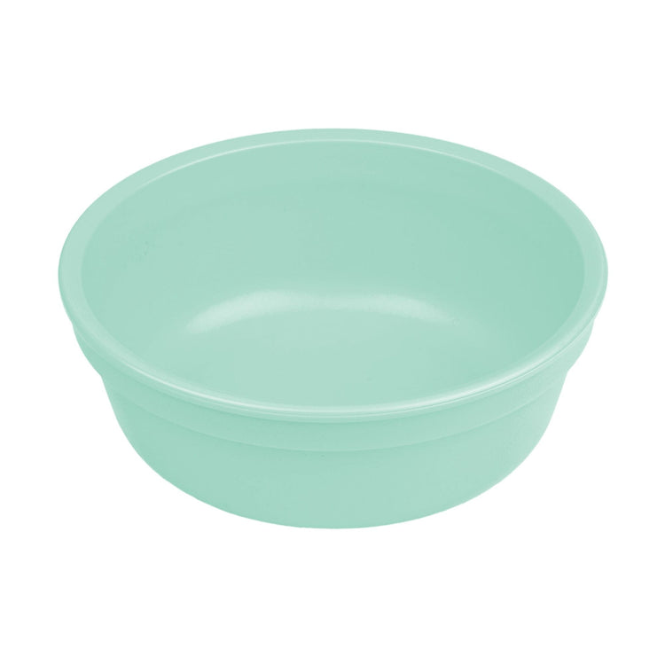 Single Re-Play recycled plastic deep kids feeding bowl with gently curved sides on a clean white background, available in Australia in Mint.